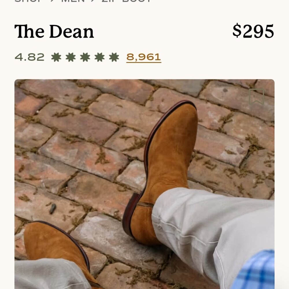 Tecovas The Dean men's boots US 9.5D